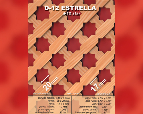 Celosía D-12 estrella