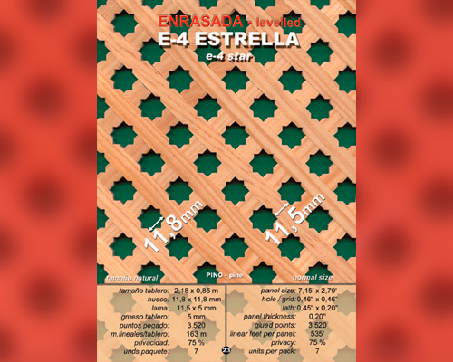 Celosía E-4 estrella